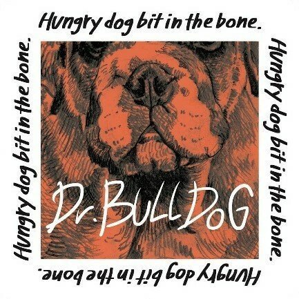Hungry dog bit in the bone.