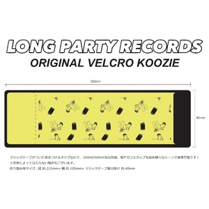 LONG PARTY RECORDS ORIGINAL VELCRO KOOZIE